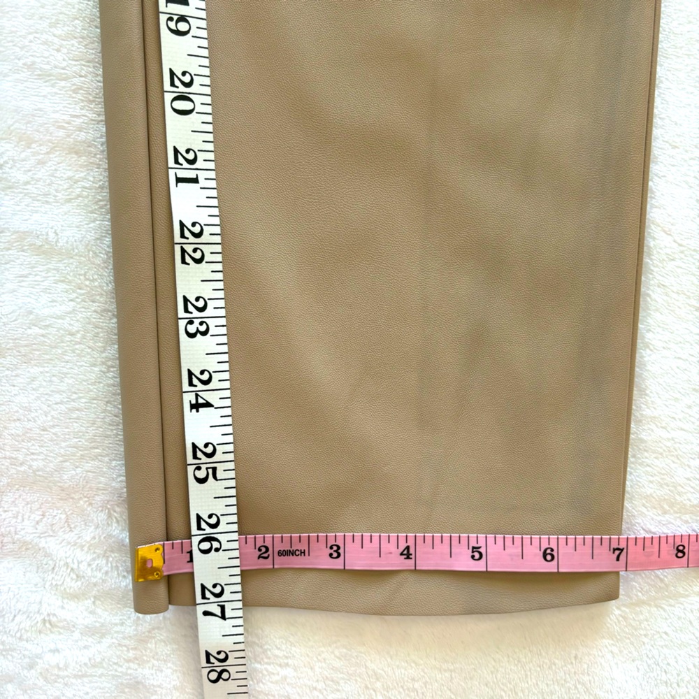 DKNY Faux Leather High Waist Tan Pants--Sz XL - Picture 13 of 16